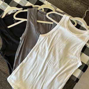 3 tank tops.